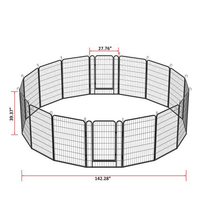 16 Pieces Of Heavy - duty Metal Pet Sports Fence - 5 - CJ