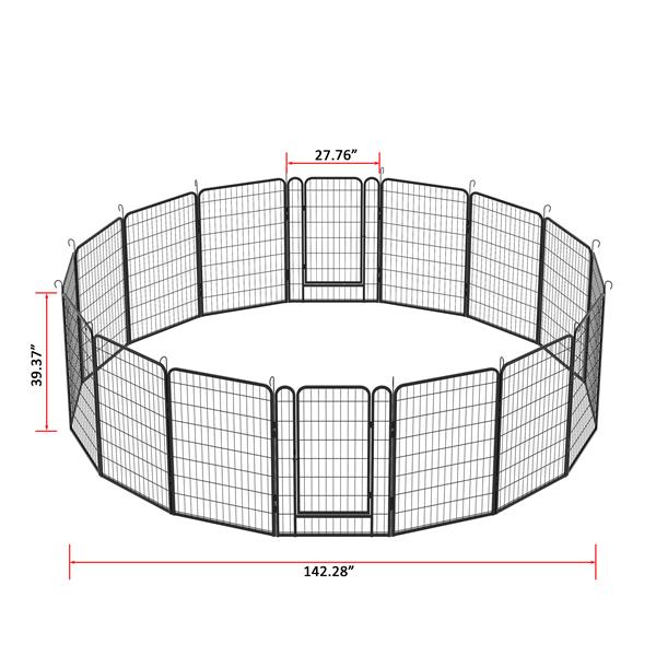 16 Pieces Of Heavy - duty Metal Pet Sports Fence - 5 - CJ