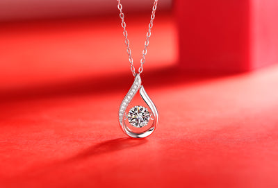 1Dynamic - A Fashionable And Trendy Jewelry Necklace Pendant Set With 1 - carat Moissanite S925 Sterling Silver And Platinum Plating Prohibit Tk Sales - 5 - cjdropshipping
