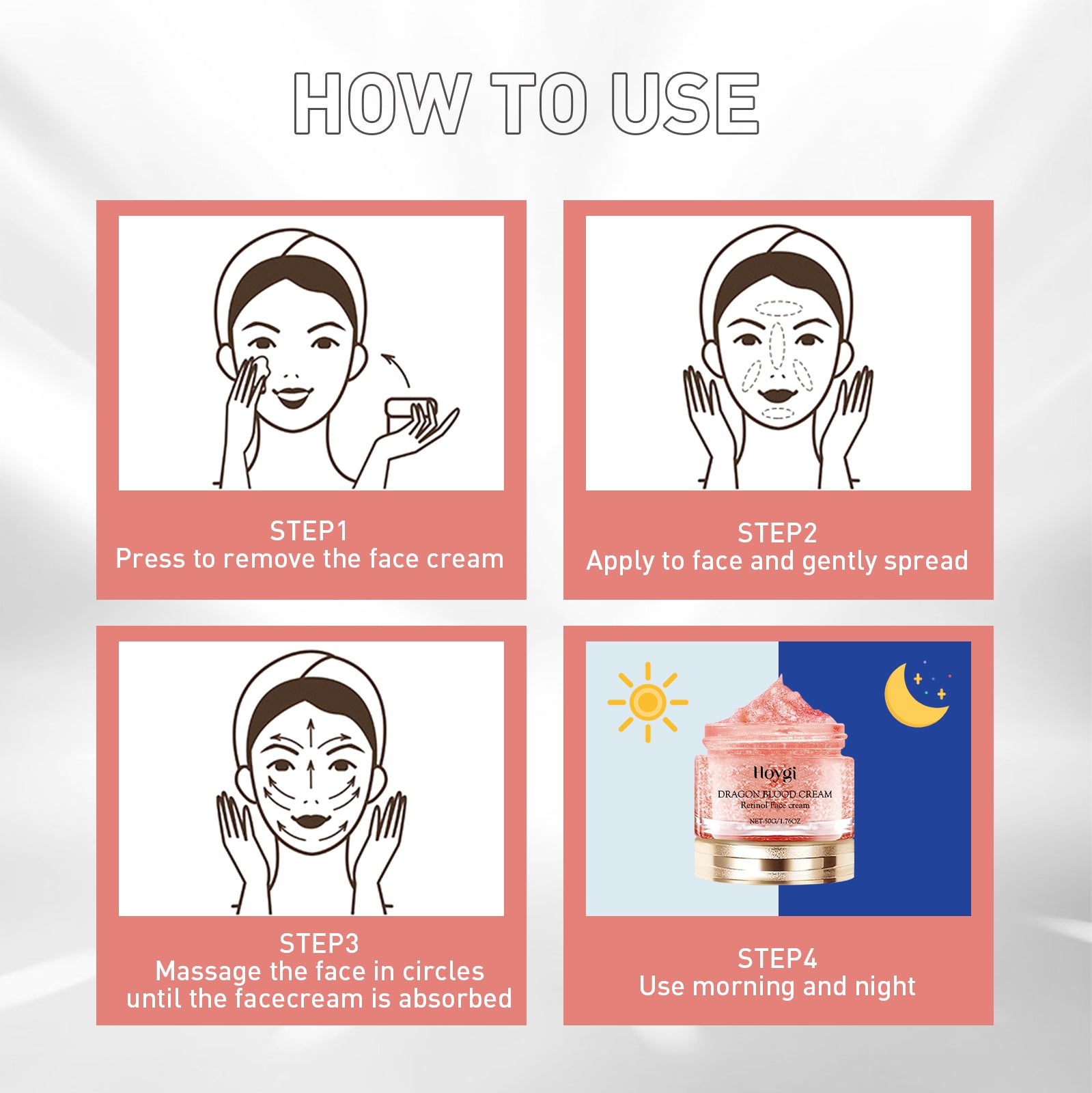 Hoygi Retinol Face Cream, Firming Smooth Skin To Fade Out Fine Lines Dry Tyra Facial Contour Lines - 5 - CJ