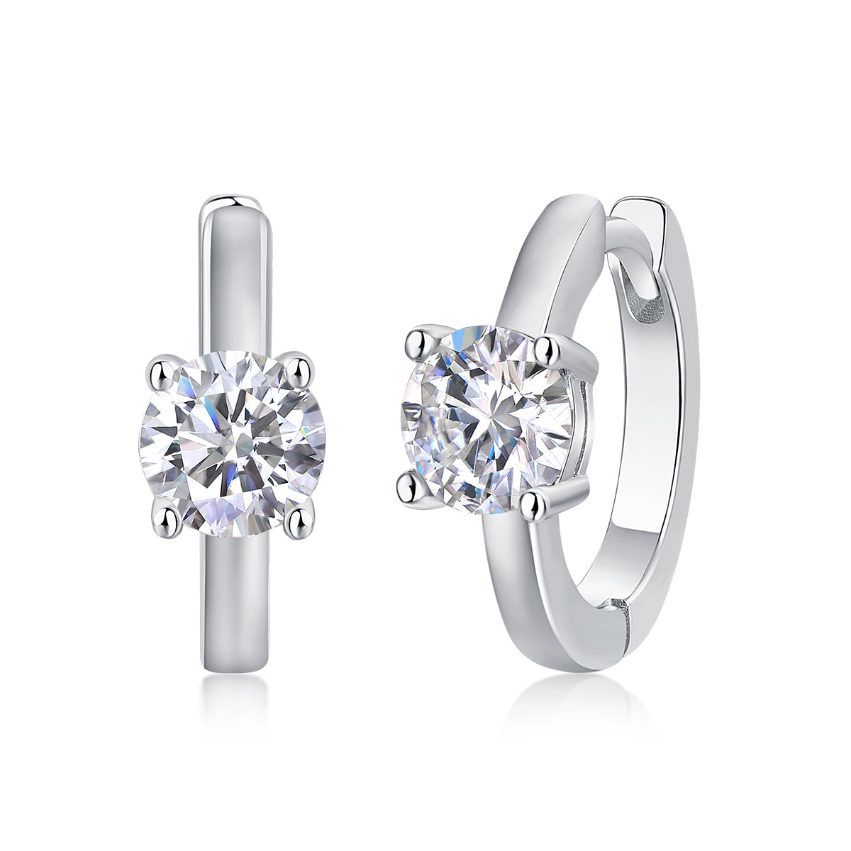 1Set Out To The Heart Of Luxury Fashion Diamond Earrings Stud Mossan Diamond Silver Ornaments Prohibit TikTok sales - 5 - CJ
