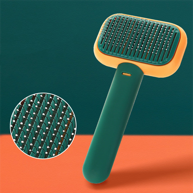New Pet Cat Dog Hair Brush Hair Massage Comb Open - Knot Brush Grooming Cleaning Tool Stainless Steel Comb - 0 - CJ - Green - 1PCS - CJGY173967403CX