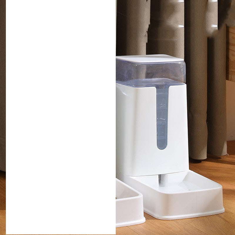 Pet Double Bowl Automatic Feeder Waterer - 0 - CJ - White - Water feeder - CJGY160946802BY