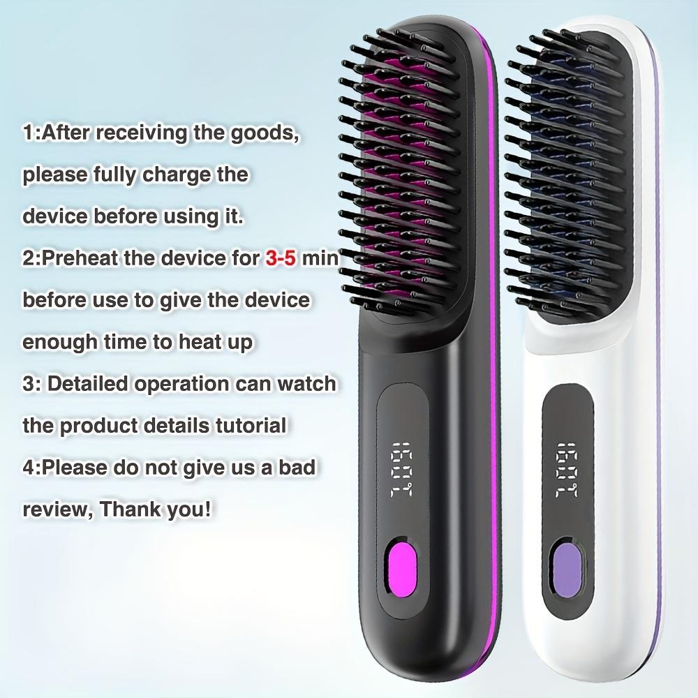 USB Wireless Household Electric Hair Straightening Comb For Both Straightening And Curling Without Damaging Hair - 5 - CJ