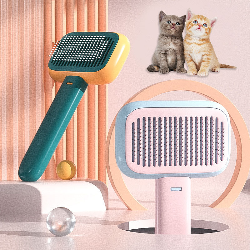 New Pet Cat Dog Hair Brush Hair Massage Comb Open - Knot Brush Grooming Cleaning Tool Stainless Steel Comb - 0 - CJ