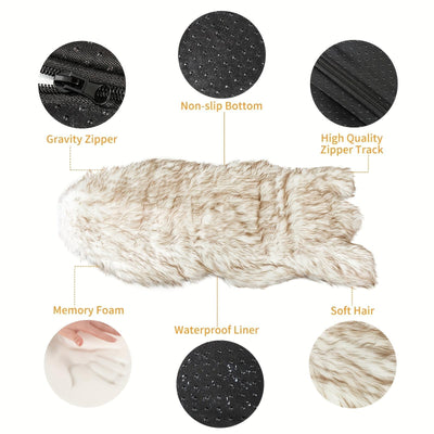 Luxury Faux Fur 5 Inches Thick Super Soft Memory Foam Dog Bed With Soft Removable Please Note That This Product Is Shipped By Yourself For The Average Shipping Cost - 5 - CJ