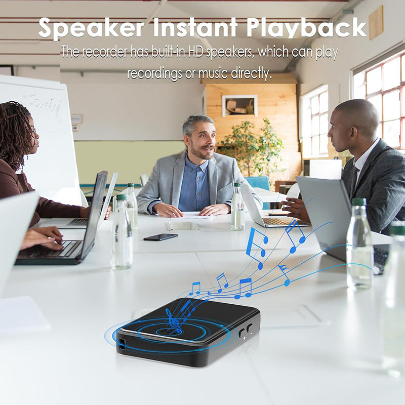 Magnetic Voice Activated Recorder Device,MP3 Voice Records With Microphone,60 Hours Continuous Portable Audio Recorders For Work,Lectures,Meetings,Interviews,Small USB-C Audio Recorder