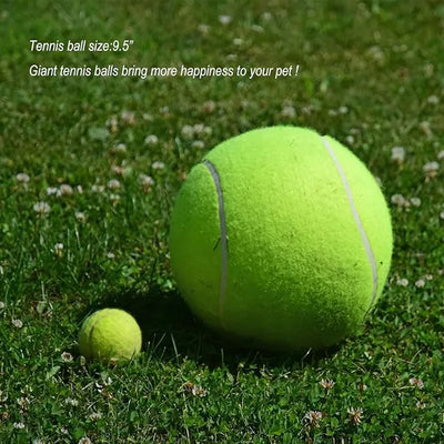 Big Tennis Ball For Dogs - 9.5" Inflatable Giant Tennis Balls Large Pet Toys For Outdoor/Indoor Sports Oversize Dog Toy Ball For Small/Medium/Large Dogs Funny Gifts - 5 - CJ