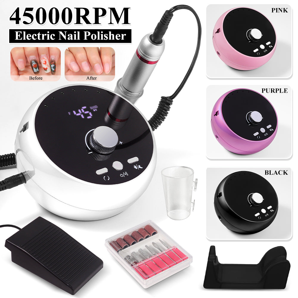 45000RPM Professional Electric Nail Drill Manicure Machine Low Noise Nails Sander Set Portable Nail Drill Tools, Used For Sanding And Polishing, Suitable For Use In Both Home And Salon Settings. - 5 - CJ