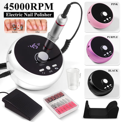 45000RPM Professional Electric Nail Drill Manicure Machine Low Noise Nails Sander Set Portable Nail Drill Tools, Used For Sanding And Polishing, Suitable For Use In Both Home And Salon Settings. - 5 - CJ