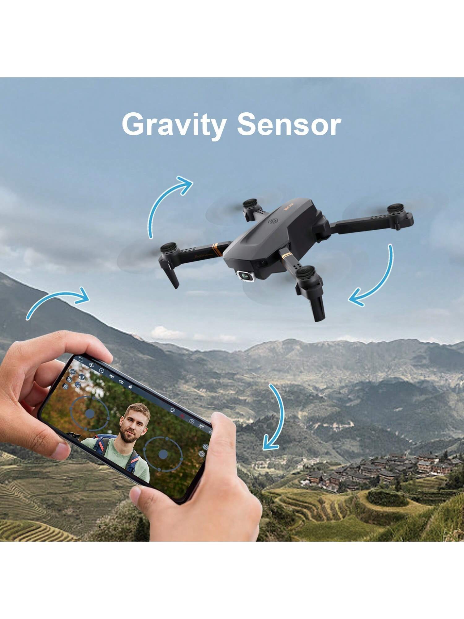 V4 Foldable Mini Drone With Camera 4K 1080P HD Drone ,3 Batteries,Drones For Adults Kids,Remote - controlled Quadcopter,Logistics Is Randomly Sent By UPS,USPS, - 5 - CJ