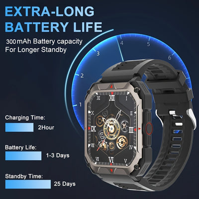 Men S Smart Watch Answer,make Calls, Wireless Calling Sports Smartwatch Fitness Tracker, With Multiple Sport Modes, Step Counter, Alarm, Compatible With IPhone And Android Phones - 5 - CJ
