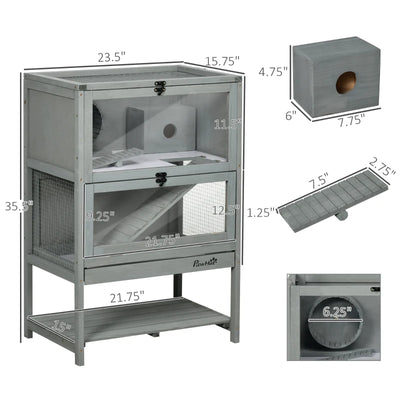 5 - Tier Hamster Cage Mice Habitat Rat Habitat With Openable Top - 5 - CJ