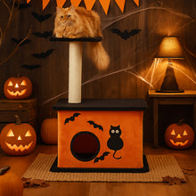 Halloween Cat Tree, Cat Tower Cat Tree For Indoor Cats With Spacious Cat Condo, Large Platform, Sisal Scratching Post, Orange & Black - 5 - cjdroshippping