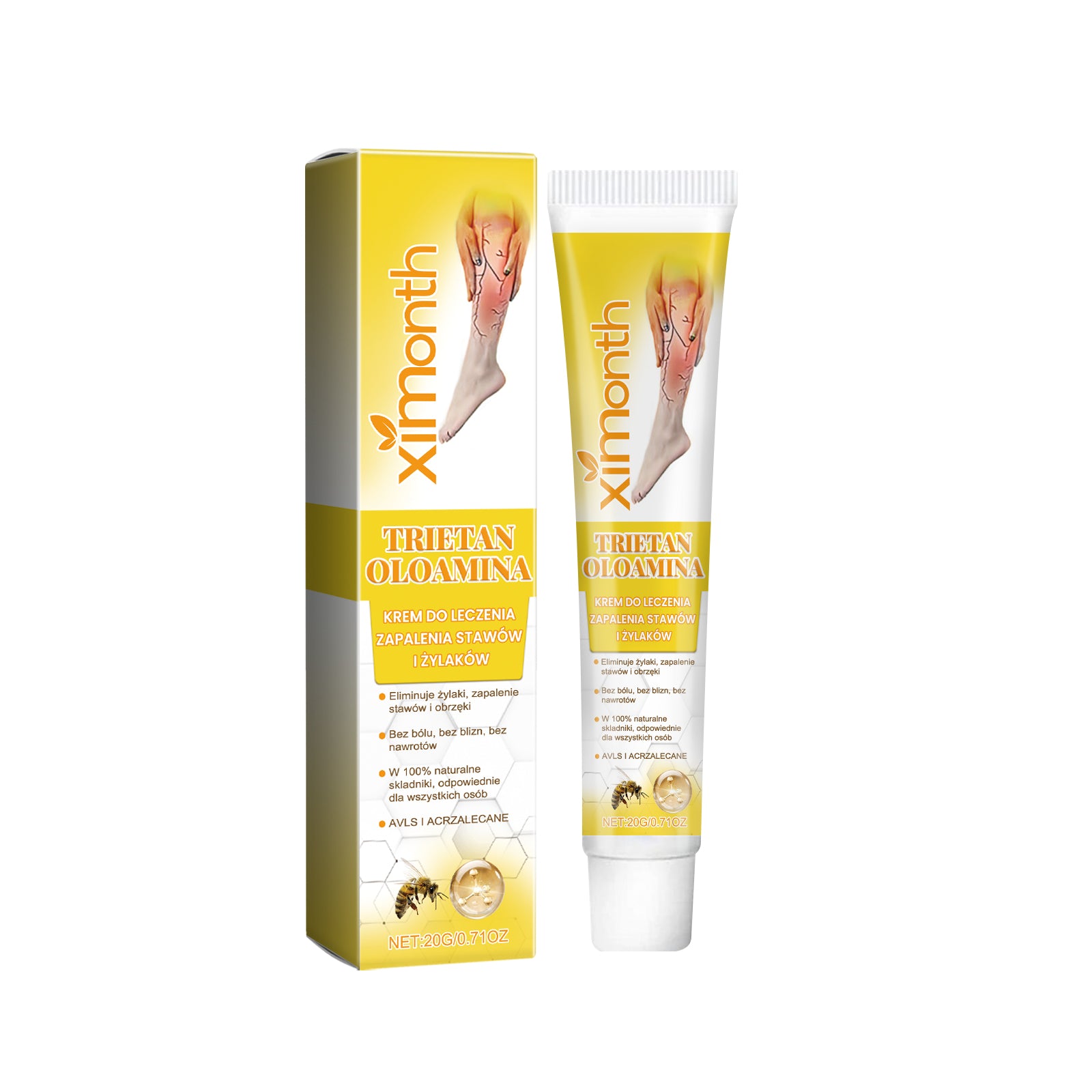 Ximonth Leg Treatment Cream Daily Gentle Relief Leg Discomfort Leg Massage Treatment Cream - 5 - CJ