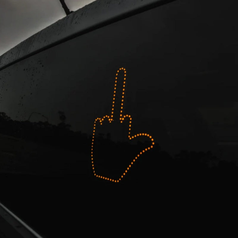 Funny New LED Illuminated Gesture Light Car Finger Light With Remote Road Rage Signs Middle Finger Gesture Light Hand Lamp - 0 - CJ
