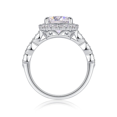 1Gorgeous Square Diamond - Set With Moissan S925 Sterling Silver And Platinum - plated Diamond Ring, Fashionable Diamond Jewelry Prohibit TikTok sales - 5 - CJ