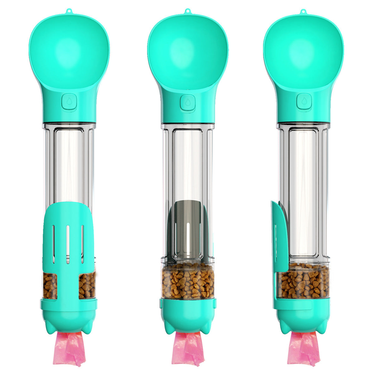 300 500ml Portable Multifunction Dog Water Bottle Food Feeder For Big Dogs 3 In 1 Poop Dispenser Puppy Pet Travel Drinking Bowls - 4 - CJ
