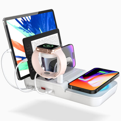 70W Charging Station For Multiple Devices, 5 In 1 Fast Charging Dock With 10W Max Wireless Charger And 4 Ports , 30W USB C PD Fast Charging For IPad, IPhone,Tablets,Kindle - 5 - CJ