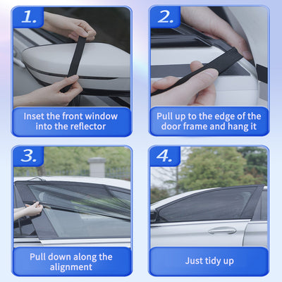 Car Front&Rear Side Curtain Sun Visor Shade Mesh Cover Insulation Anti - mosquito Fabric Shield UV Protector Car Accessories Car Side Window Sunshades Window Screen Door Covers UV Protector - 5 - CJ