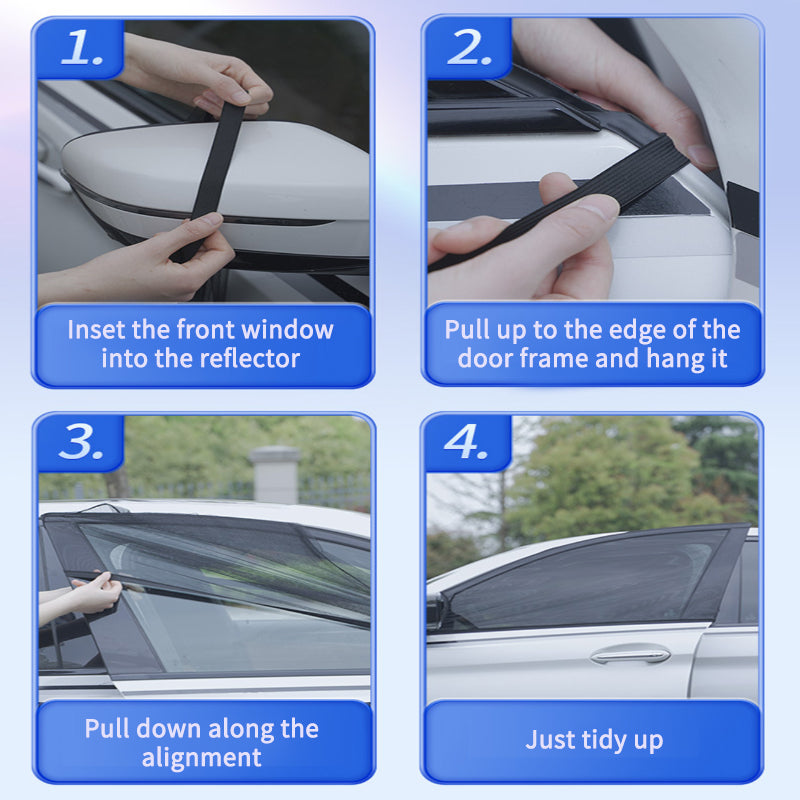 Car Front&Rear Side Curtain Sun Visor Shade Mesh Cover Insulation Anti - mosquito Fabric Shield UV Protector Car Accessories Car Side Window Sunshades Window Screen Door Covers UV Protector - 5 - CJ