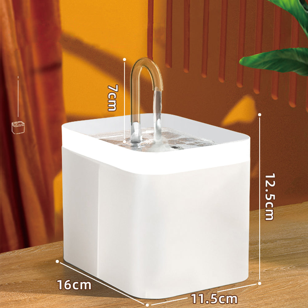 Automatic Cat Water Fountain Auto Filter USB Electric Mute Cat Drinker Bowl 1.5L Recirculate Filtring Drinker For Cats Pet Water Dispenser - 4 - CJ - Transparent - USB with protect - CJMY162507639MN