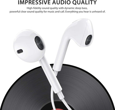 Lightning In - ear Headphones For IPhone14,13,12,11,7,8 Plus, XS, With Lightning Connector, IPhone Wired Earbuds, Built - in Remote Control To Control Music, Calls, And Volume - 5 - CJ
