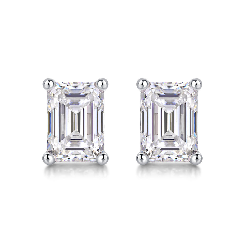 Sink Into Luxury Fashion Diamond Earrings Studs Set With Mosan Diamond Silver Ornaments