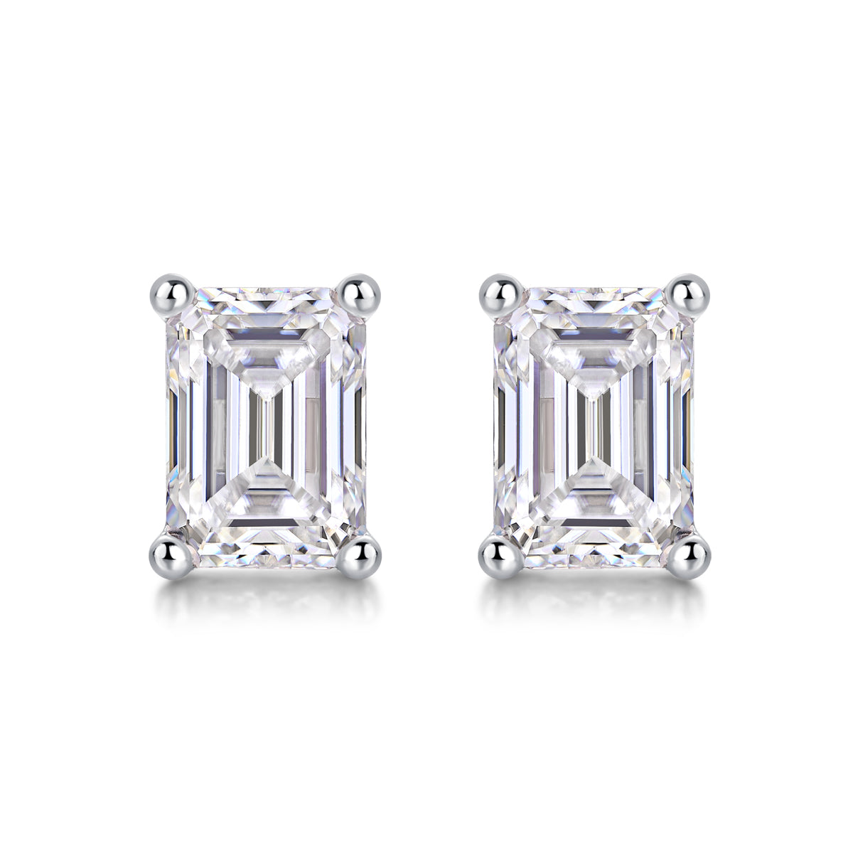 1Sink Into Luxury Fashion Diamond Earrings Studs Set With Mosan Diamond Silver Ornaments Prohibit TikTok sales - 5 - CJ