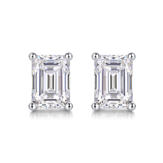 1Sink Into Luxury Fashion Diamond Earrings Studs Set With Mosan Diamond Silver Ornaments Prohibit TikTok sales - 5 - CJ