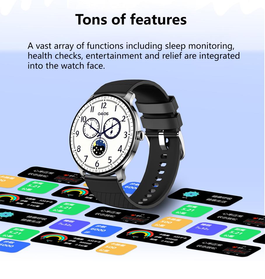 Ultra Slim Smart Watch For Men Women, 1.43 AMOLED Screen Fitness Watches ,  LP67 Outdoor Watch For Android Ios - 5 - CJ