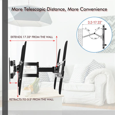32 - 65 Inch Single Pendulum Small Base TV Stand TMXD - 103 Load Bearing 35KG - 5 - CJ