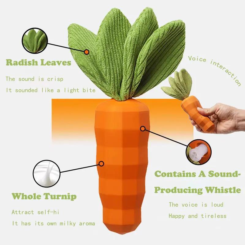Rubber Carrot Dog Toy For Chewing Dogs, For Training And Cleaning, Durable Interactive Toy For Puppies And Medium - sized Dogs - 5 - CJ