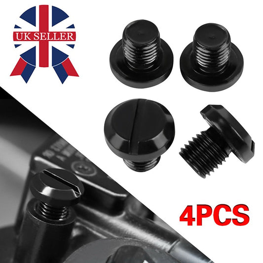 Universal Motorcycle Mirror Hole Blanking Plugs M10 Black Screws Bolts Cap 4 Pcs - 5 - CJ