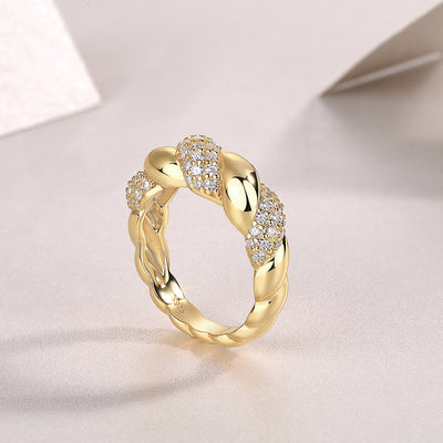 1Tengman - A Fashionable Jewelry Accessory Set With Moissanite S925 Sterling Silver And Gold - plated Diamond Prohibit TikTok sales - 5 - CJ