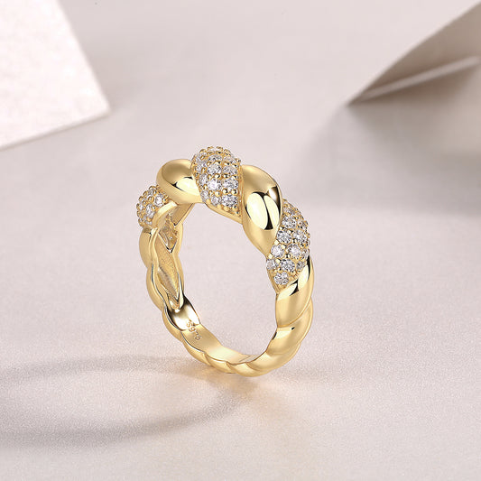 1Tengman - A Fashionable Jewelry Accessory Set With Moissanite S925 Sterling Silver And Gold - plated Diamond Prohibit TikTok sales - 5 - CJ