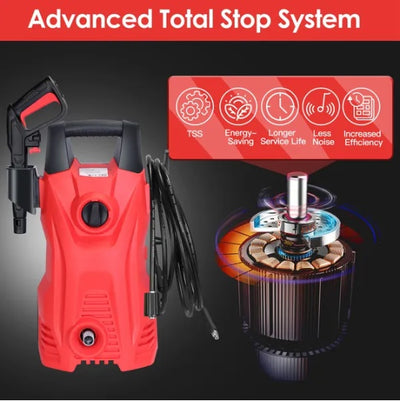 Electric High Pressure Washer 3000PSI Max 2.6GPM Powerful Car Washer Pressure Cleaner With Adjustable Spray Nozzle Soap Dispenser IPX5 Waterproof For Patio Garden Driveway - 5 - cjdropshipping
