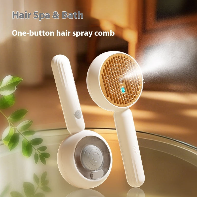 Cat Spray Comb Stainless Steel Pet One - click Hair Removal Brush - 0 - CJ