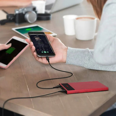 20000mAh Power Bank Ultra Thin External Battery Pack Phone Charger Dual USB Flashlight Battery Remain Display - 5 - CJ