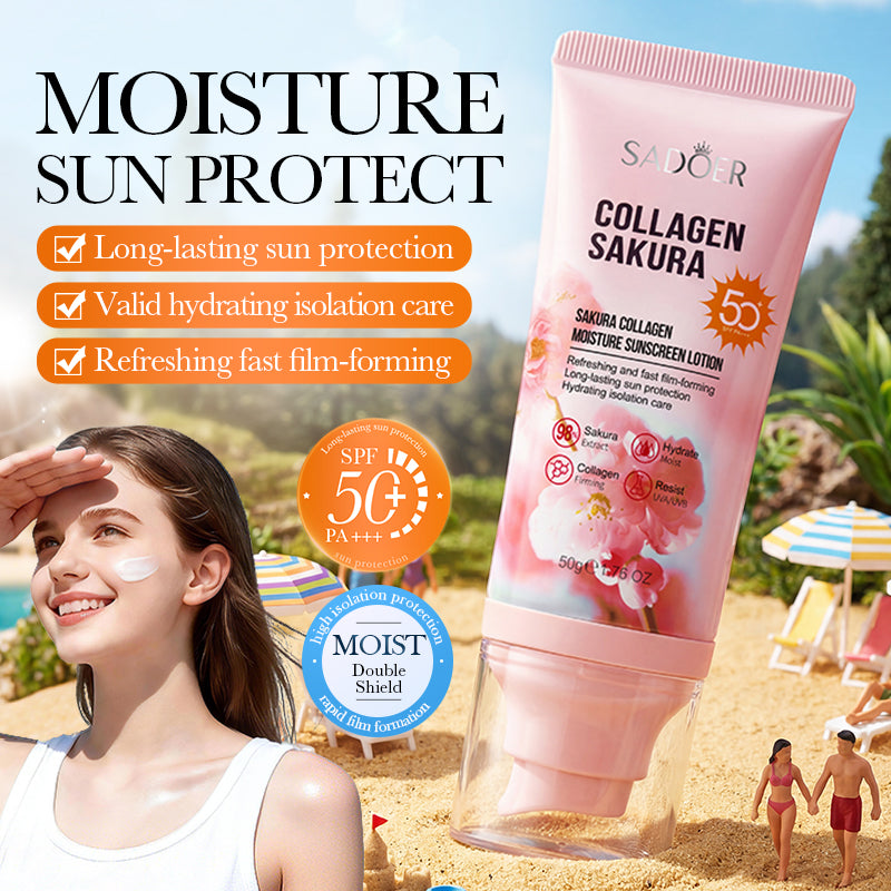 SADOER Cherry Blossom Collagen Moisturizing Sunscreen Lotion 50g - 4 - CJ