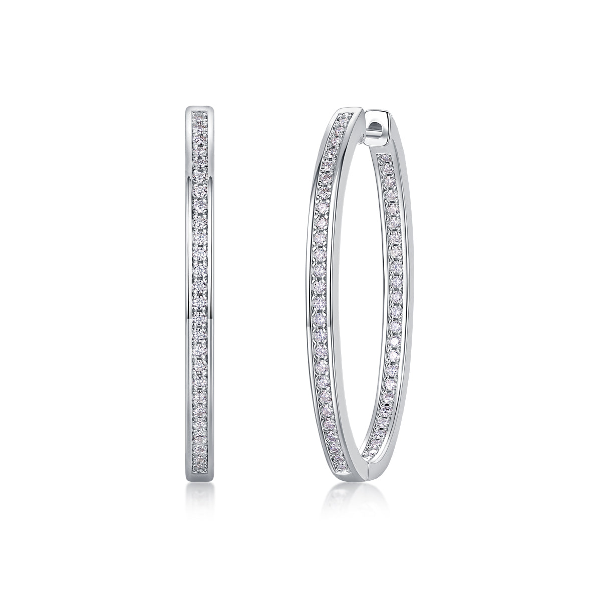 1Born Female Master Luxury Fashion Diamond Earrings Stud Inlaid With Mosan Diamond Silver Jewelry Prohibit TikTok sales - 5 - CJ