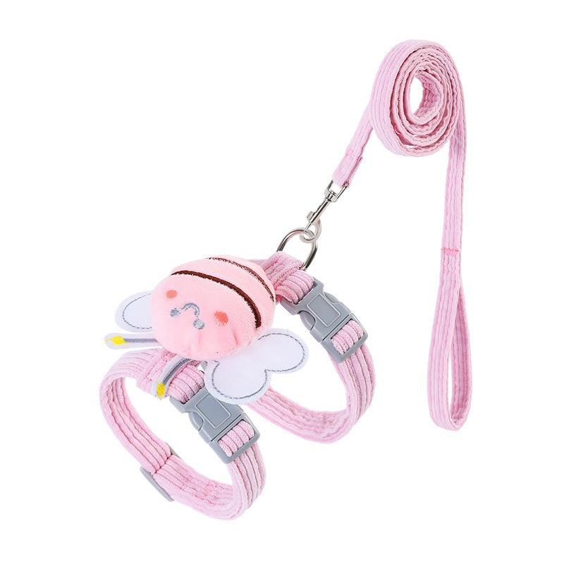 Small Cat Harness Wing Shaped Decorative Walking Vest Traction Rope Set - 5 - CJ