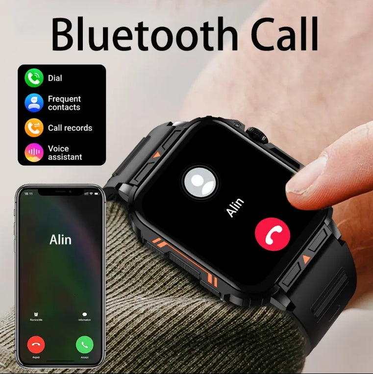 L81 Outdoor Sports Square Smartwatch Answer Call Big Battery Fitness Tracker Waterproof Smartwatch Men For IOS Android - 5 - CJ