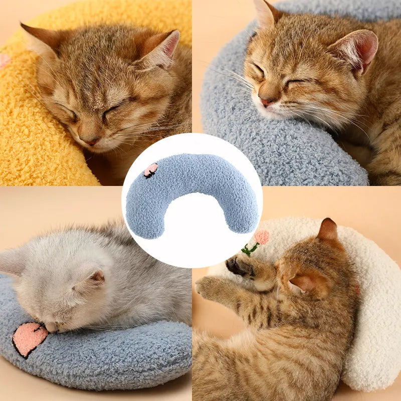 Little Pillow For Cats Fashion Neck Protector Deep Sleep Puppy U - Shaped Pillow Pets Pillow Kitten Headrest Dog Sleeping Pillow Pet Products - 0 - CJ