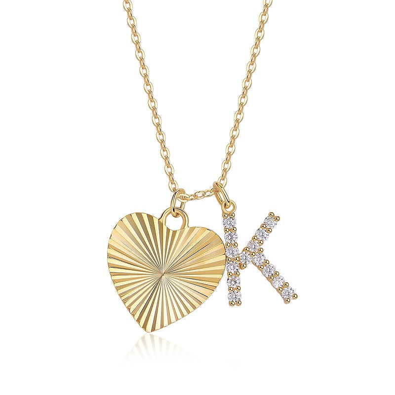 1Heart Of Hearts Luxurious Fashion Diamond Pendant Necklace Set With Mosan Diamond Silver Ornaments Prohibit TikTok sales - 5 - CJ
