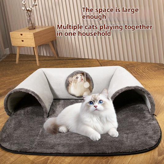 U - shaped Cat Tunnel Channel Rolling Dragon Removable And Washable - 0 - CJ