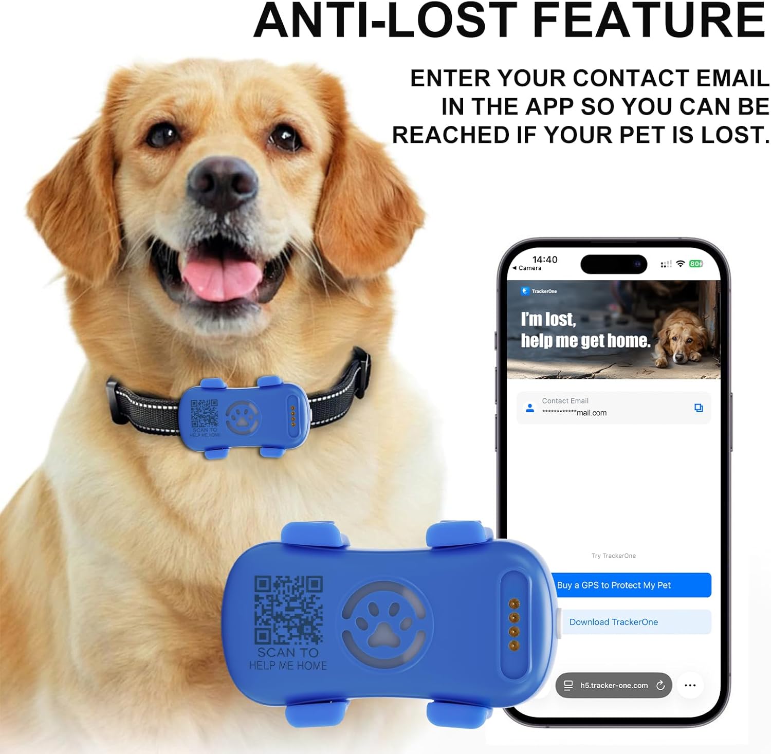 Dog GPS Tracker Real Time, Anti - Lost Pet Tracker With Geofence, Flash Light And Sound Alarm, Unlimited Distance Tracking, Fits Most Pet Collars, Subscription Required - 5 - CJ