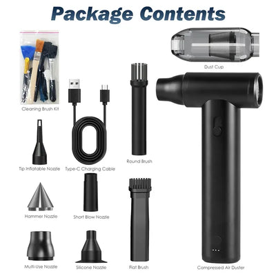 Compressed Air Duster Brushless Motor 250000RPM Stepless Variable Speed 10000mAh Battery Cordless Dust Blower Vacuum Cleaner Portable Jet Dry Blower For PC Keyboard Car Home - 5 - CJ