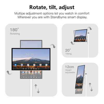 24 Inch Touch Screen 8 - core CPU Android OS 128GB Rotation Monitor Built - in Battery With 13MP Camera Rollable Smart Portable TV - 5 - CJ