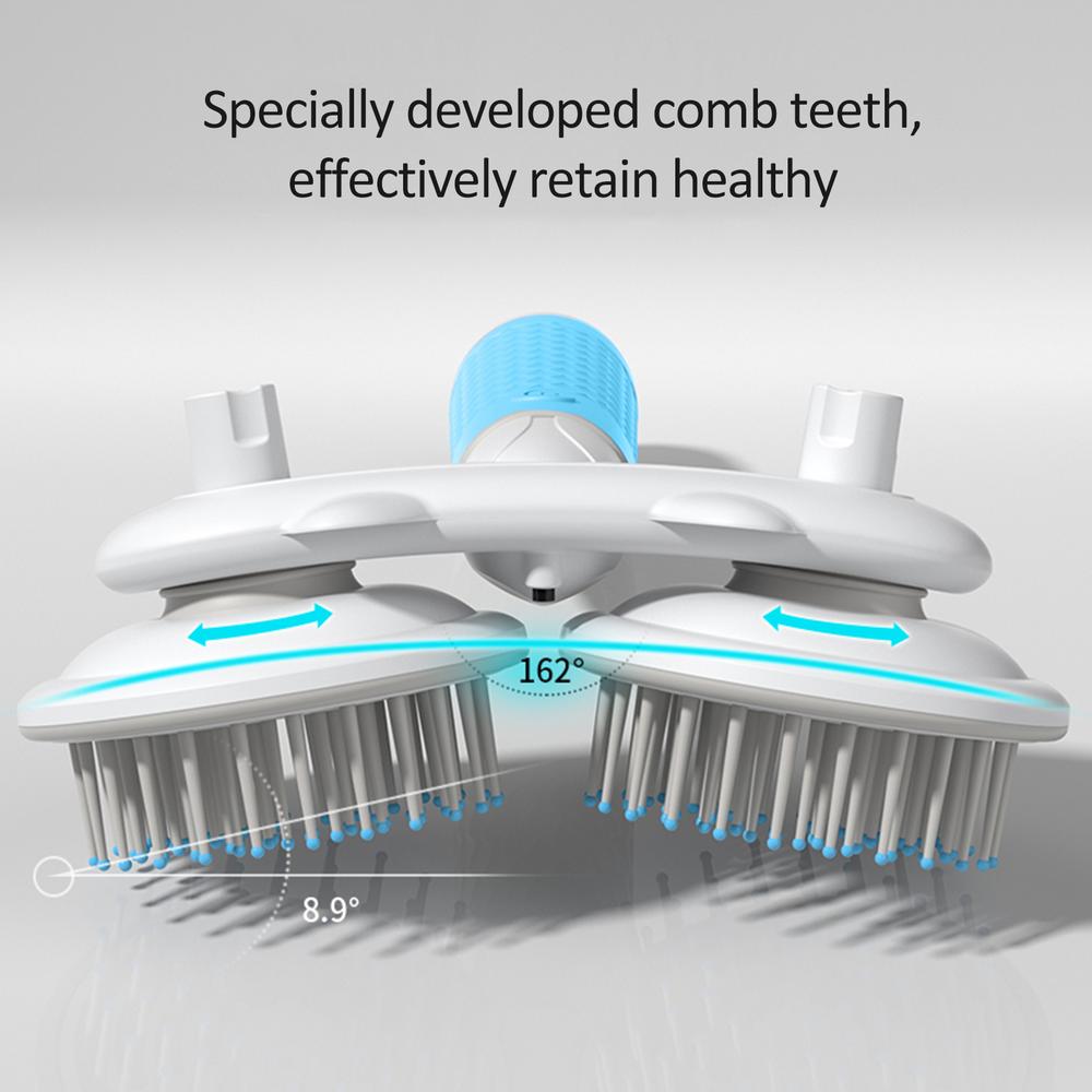 Pet Cat Brush Dog Slicker Brush Double - headed Negative Ion One - button Self Cleaning Dog Cat Hair Removal Pets Products - 0 - CJ